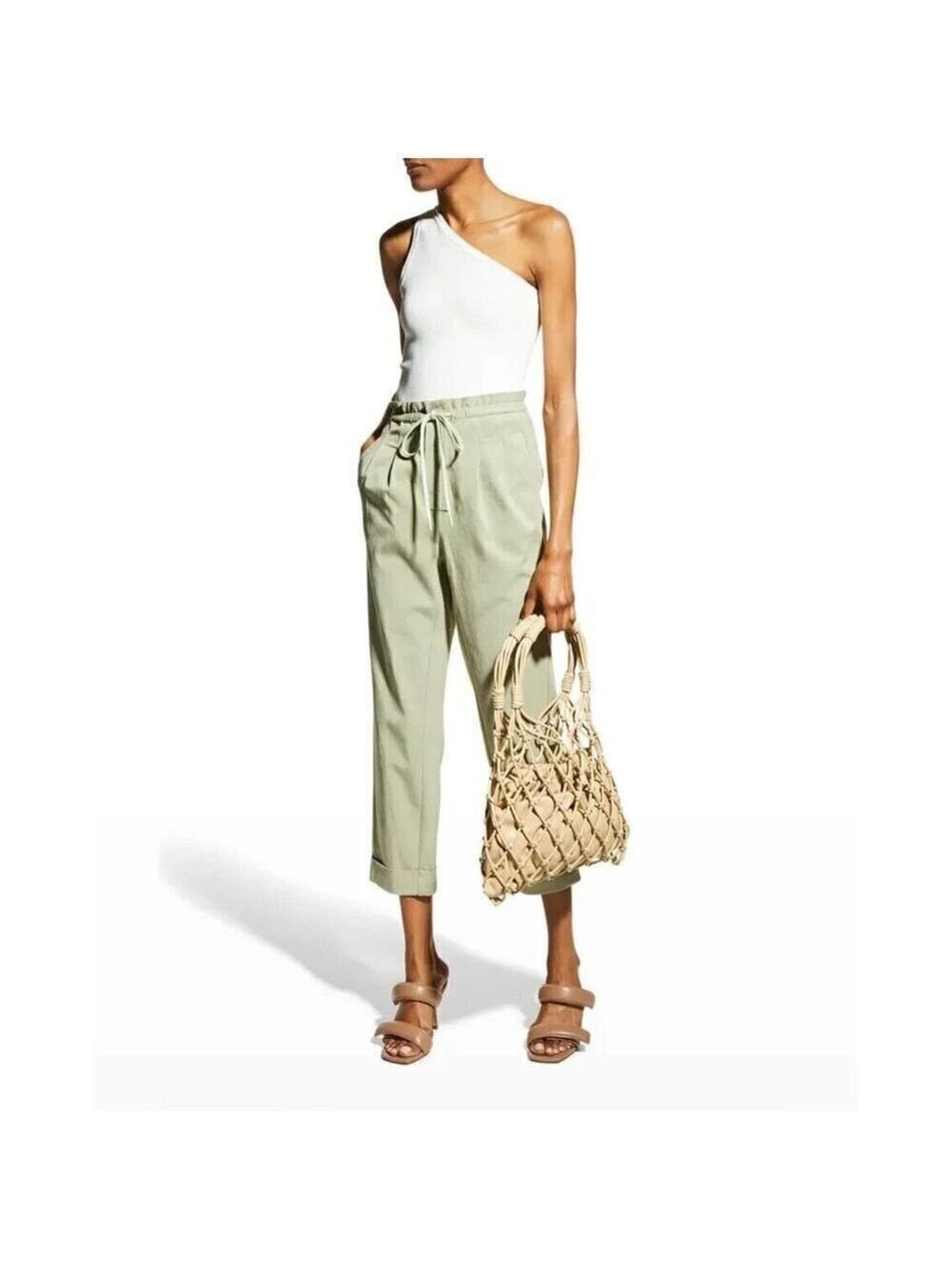 ALICE + Olivia Womens BNWOT "Liliana" cuff paperbag Sage NEW